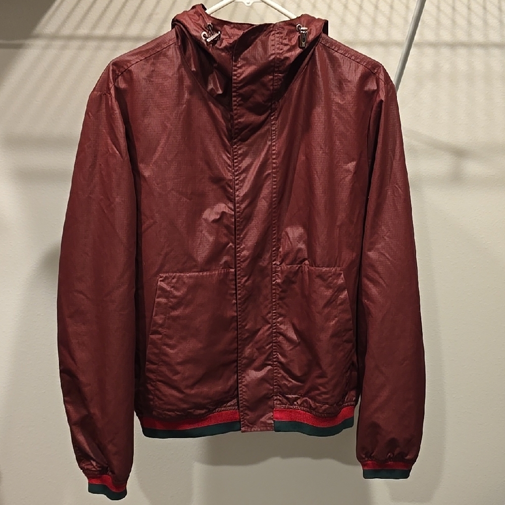 Stylish Burgundy Jacket with Hood